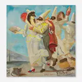 Ludovico de Luigi, Venice's Lovers, 1970, oil on canvas