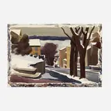 Giovanni Martino, Late Snow, watercolor on paper