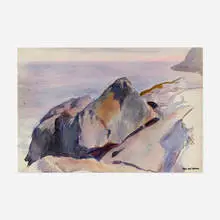 Alice Stoddard, Monhegan Island, watercolor on paper