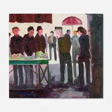 Joseph Barrett, Lahaska Market, oil on canvas
