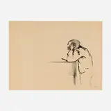 Leonard Baskin, The Peddler, 1958, ink on paper