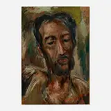 Jose de Creeft, Portrait of the Artist Alfred van Loen, 1964, oil on board