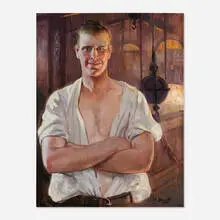 Harold Mathews Brett, The Steel Worker, oil on canvas