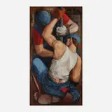 Byron Gere, Pipe Fitters, 1951, oil on board