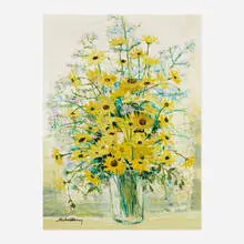 Michel Henry, Marguerites d'or, oil on canvas