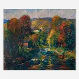 Arthur Clifton Goodwin, River Scene in the Fall, oil on canvas