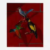 Clayton Anderson, Three Birds, 1970, oil on canvas