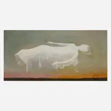 Margo Hoff, Dream of Flying, 1950, oil on Masonite