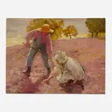 Adam Emory Albright, Boy and Girl Planting a Field, 1901, oil on canvas