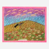 Hollis Sigler, Blood from Heaven, 1981, Cray-Pas on paper