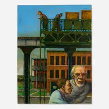 Leopold Segedin, El Memories II, 2019, mixed media on panel