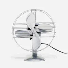 Inc. New Devices Engineering, Table fan, c. 1940, aluminum, steel