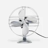 Inc. New Devices Engineering, Table fan, c. 1940, aluminum, steel