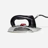 Petipoint iron by Cliffod B. Stevens and Edward P. Schreyer, 1941, chrome-plated steel, Bakelite, sold Feb 2024