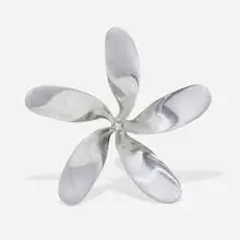 Fan blade by Roto-Beam Corporation, c. 1940, cast aluminum, sold Feb 2024