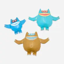 Uniroyal Inc., Nauga dolls, set of three, c. 1967, Naugahyde, painted steel