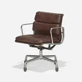 Charles and Ray Eames, Soft Pad Management chair, leather, aluminum