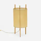 Table lamp by Isamu Noguchi, 1947, fiberglass-reinforced polyvinyl, cherry, sold Feb 2024