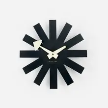 Asterisk wall clock, model 2213 by George Nelson & Associates, c. 1953, enameled steel and aluminum, sold Feb 2024