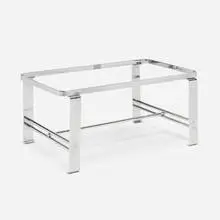 attribution Wolfgang Hoffmann, Coffee table base, c. 1930, chrome-plated steel