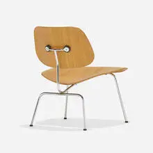 Charles and Ray Eames, LCM, birch plywood, chrome-plated steel, rubber