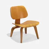 Charles and Ray Eames, Early LCW, 1945, ash plywood, rubber
