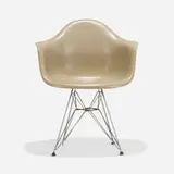 DAR by Charles and Ray Eames, fiberglass, chrome-plated steel, rubber, sold Feb 2024