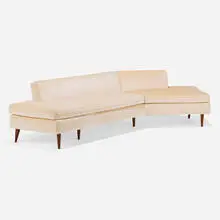 Edward Wormley, Sofa, c. 1950, upholstery, walnut