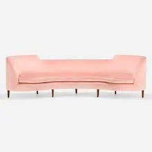Edward Wormley, Oasis sofa, 1952, upholstery, walnut