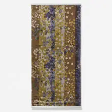 Jack Lenor Larsen, Primavera wall hanging, c. 1959, screen-printed cotton velvet, aluminum
