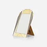 Louis W. Rice, Skyscraper picture frame, c. 1928, patinated silver, brass, velvet, glass