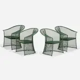 Russell Woodard, Sculptura armchairs, set of four, c. 1960, painted steel, painted wood