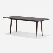 Flip-top table by Edward Wormley, c. 1949, mahogany, sold Feb 2024