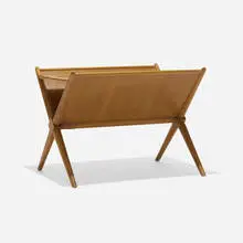 Magazine table, model 1646 by T. H. Robsjohn-Gibbings, c. 1955, bleached mahogany, sold Feb 2024