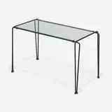 Henry P. Glass, Coffee table from the Henry P. Glass House, Northfield, IL, c. 1953, enameled iron, glass, plastic