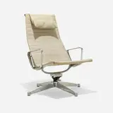 Charles and Ray Eames, Aluminum group lounge chair, aluminum, vinyl, enameled steel
