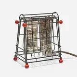 Steelcraft, Toaster, c. 1925, chrome-plated steel, painted metal, painted wood