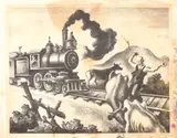 Train Through Arkansas by Thomas Hart Benton, Lithograph, sold Apr 2015
