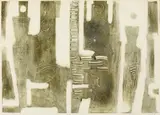 Guillermo Wiedemann, Abstract Figure with Dog, Monotype
