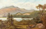 Mountain Landscape by American School, Oil on canvas, sold Apr 2015