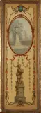 Art Nouveau School, Young Woman in Garden: Triptych, YOUNG WOMAN IN GARDEN: TRIPTYCH, oil on canvas