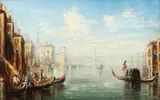 Venetian Canal by Continental School, VENETIAN CANAL, oil on canvas, sold Apr 2015