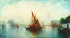 George Henry Bogert, Venetian Canal, Oil on canvas