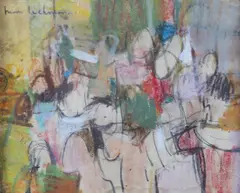 Fran Lachman, Abstract Figures, Pastel