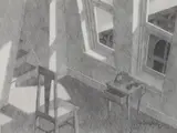 John Grazier, The Attic Stairs, Graphite on paper