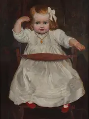 H. Winthrop Peirce, Portrait of Mary Pierce, PORTRAIT OF MARY PIERCE, oil on canvas