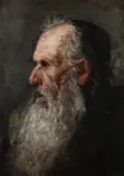 Frank Duveneck, Portrait of Old Man with Beard, PORTRAIT OF OLD MAN WITH BEARD, oil on board