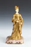 Lady with Book by Jean-Louis Grégoire, Gilt bronze with ivory - Height: 12 in, sold Apr 2015