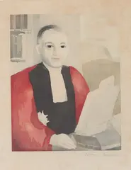 Marie Laurencin, Portrait of a Judge, Color aquatint
