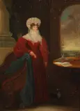 Elegant Lady at Writing Desk by British School, ELEGANT LADY AT WRITING DESK, oil on canvas, offered Apr 2015